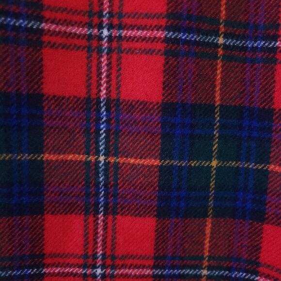 Vintage Pendleton Tartan Plaid Wool Below Knee Skirt (Fits 4-6, Vtg 14) Red Blue - Picture 3 of 5